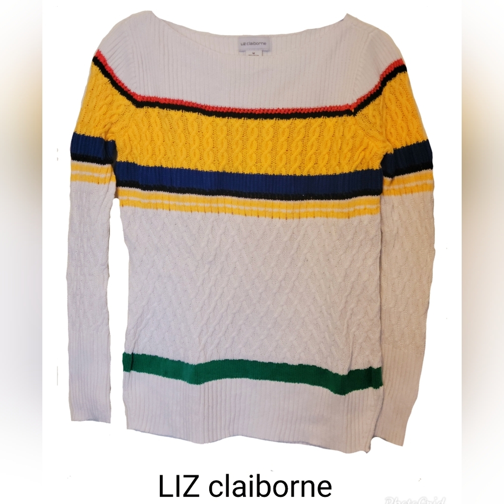 Liz Claiborne Multicolor Striped Sweater